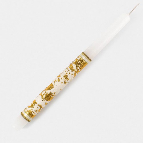 Πασχαλινή Λαμπάδα με αράχνη χρυσό εκρού 25570 ΠΑΣΧΑΛΙΝΑ