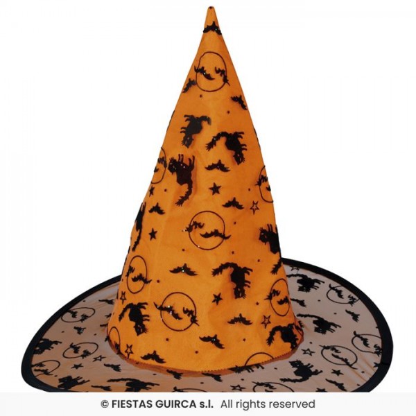 Καπέλο μάγισσας πορτοκαλί Halloween 13152 Αποκριάτικα Καπέλο μάγισσας πορτοκαλί Halloween 13152 Αποκριάτικα