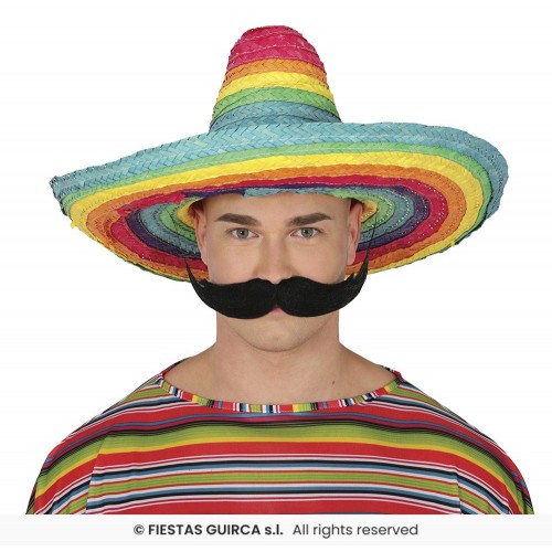 Καπέλο σομπρέρο Μεξικάνου πολύχρωμο 13756 Αποκριάτικα 