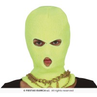 Full face πλεκτό 3 τρύπες Neon κίτρινο 16267 Χειμωνιάτικα