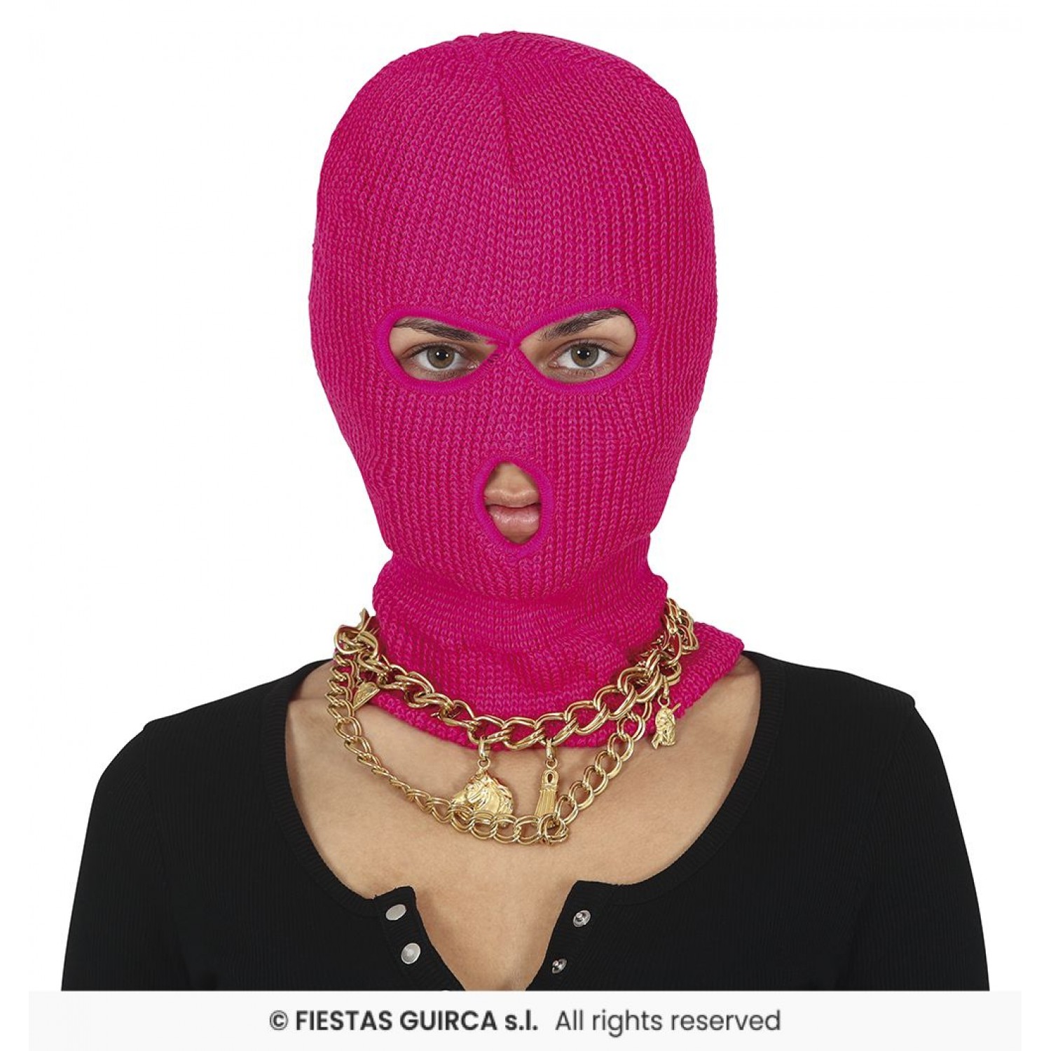 Full face πλεκτό 3 τρύπες Neon ροζ 16270 Χειμωνιάτικα Full face πλεκτό 3 τρύπες Neon ροζ 16270 Χειμωνιάτικα