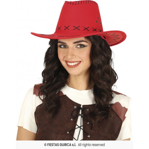 Καπέλο Καουμπόι κόκκινο 23028 Αποκριάτικα 