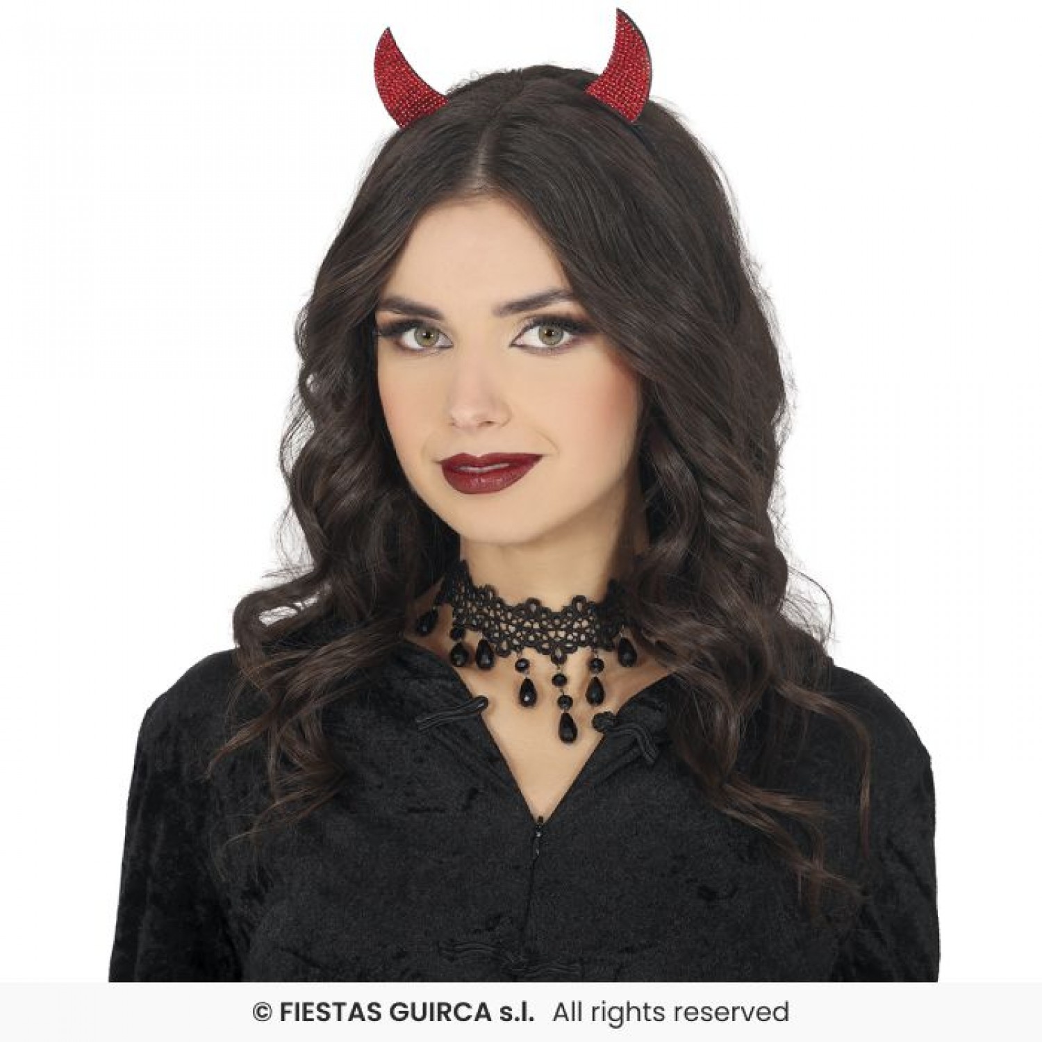 Στέκα Διαβολίνας κόκκινη με στρας Halloween 29191 Αποκριάτικα Στέκα Διαβολίνας κόκκινη με στρας Halloween 29191 Αποκριάτικα