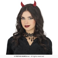 Στέκα Διαβολίνας κόκκινη με στρας Halloween 29191 Αποκριάτικα 