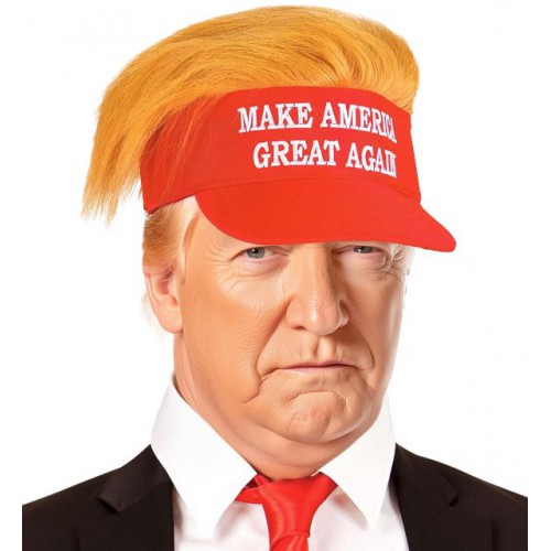 Αποκριάτικο καπέλο make america great με μαλλιά 11932 Αποκριάτικα 