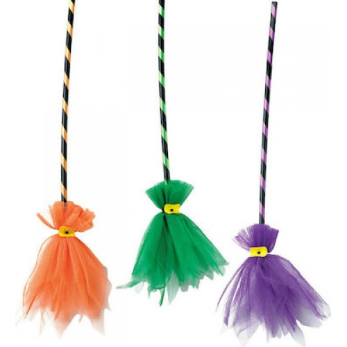 Σκούπα μάγισσας με τούλι Halloween 90 εκ. 80740 Αποκριάτικα 