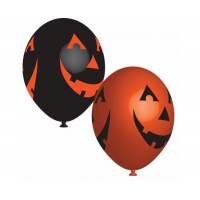 Μπαλόνια Λάτεξ 11" Smiling Pumpkin / 6 τεμ M999952 Αποκριάτικα 