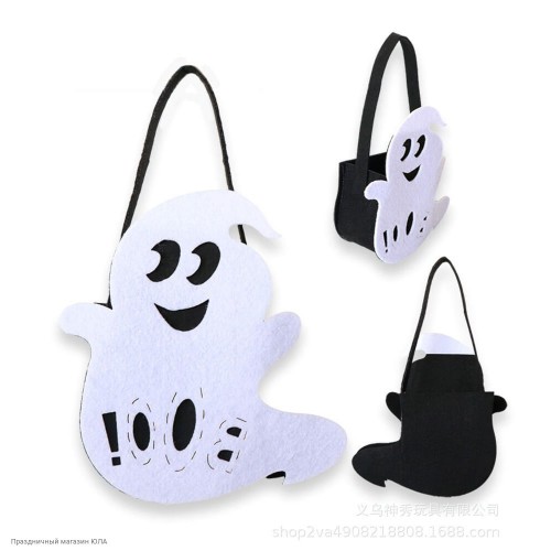 Καλάθι φάντασμα Halloween τσόχα 15x26 εκ. 81249 Αποκριάτικα 