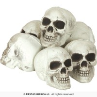 Κρανίο σκελετός διακοσμητικό σετ 6 τεμαχίων Halloween 26975 Αποκριάτικα 