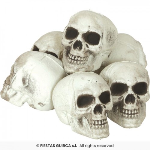 Κρανίο σκελετός διακοσμητικό σετ 6 τεμαχίων Halloween 26975 Αποκριάτικα 