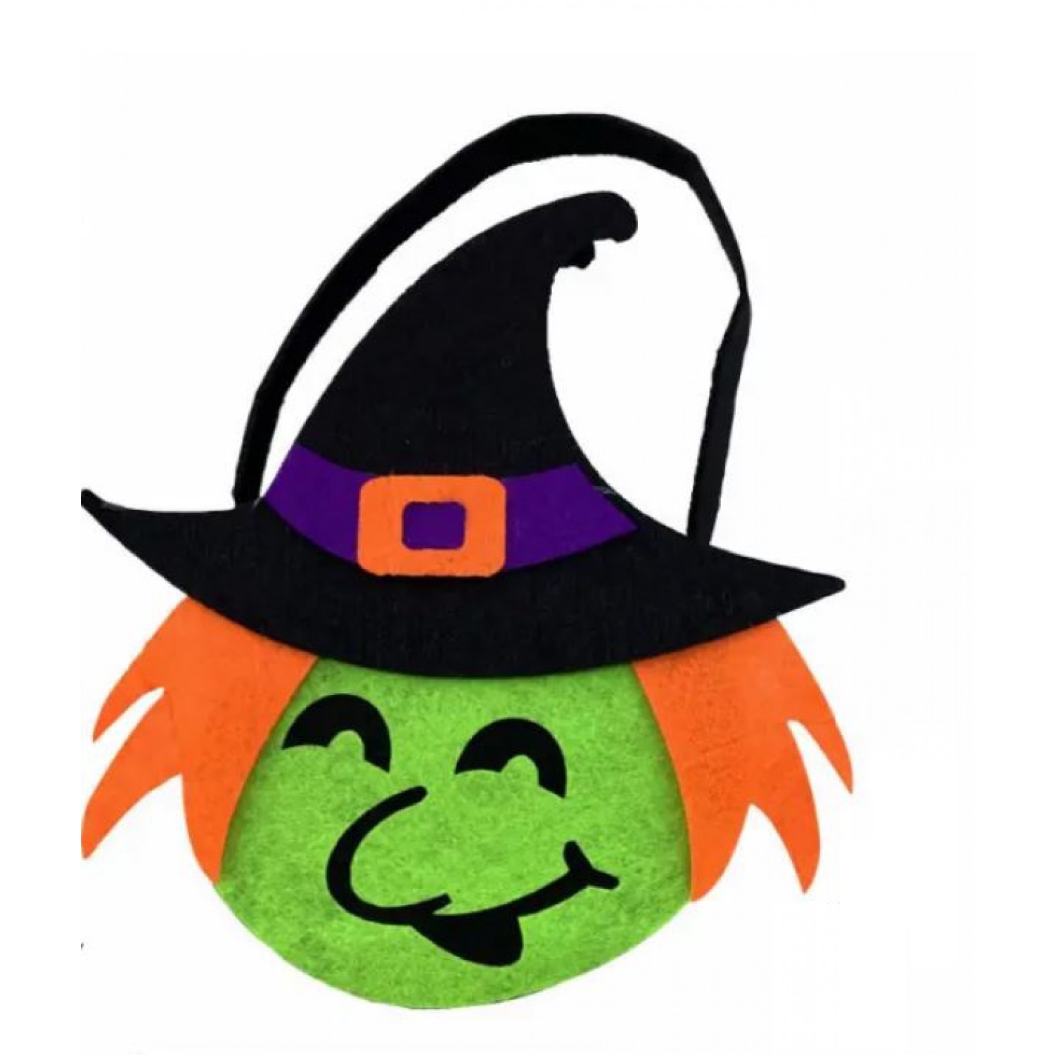 Καλάθι μάγισσα Halloween τσόχα 18x15 εκ. 81250 Αποκριάτικα 