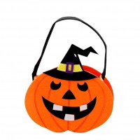 Καλάθι κολοκύθα Halloween τσόχα 18x23 εκ. 81248 Αποκριάτικα 