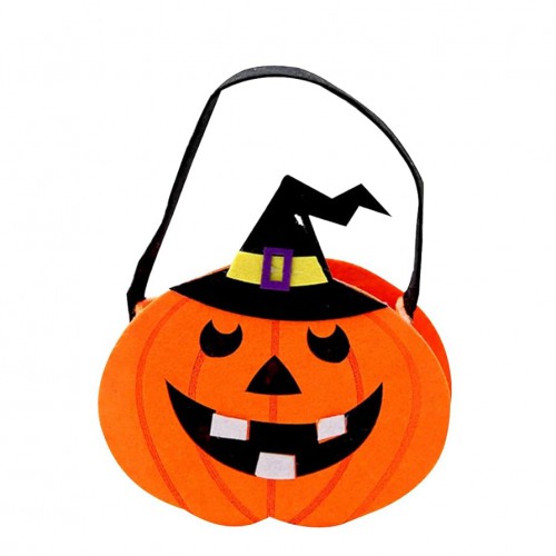 Καλάθι κολοκύθα Halloween τσόχα 18x23 εκ. 81248 Αποκριάτικα 