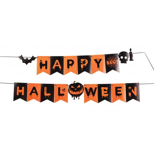 Γιρλάντα γράμματα Happy Halloween 180 x 15 εκ 81200 Αποκριάτικα 