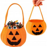 Καλάθι κολοκύθα Halloween υφασμάτινο 17*14 εκ. 81247 Αποκριάτικα 