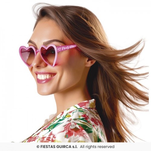 Αποκριάτικα γυαλιά ροζ καρδιά 27045 Αποκριάτικα 