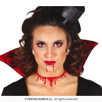 Αξεσουάρ λαιμού choker αίμα 19615 Αποκριάτικα 