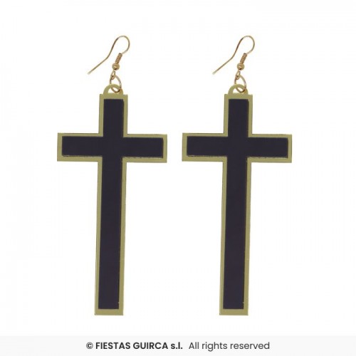 Σκουλαρίκια σταυρός 9 cm 26766 Αποκριάτικα 