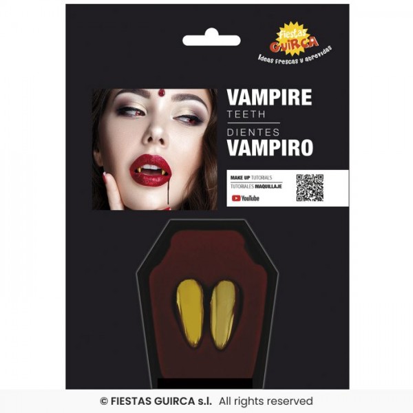 Δόντια δράκουλα κυνόδοντες βαμπίρ χρυσό Halloween 20902 Αποκριάτικα 
