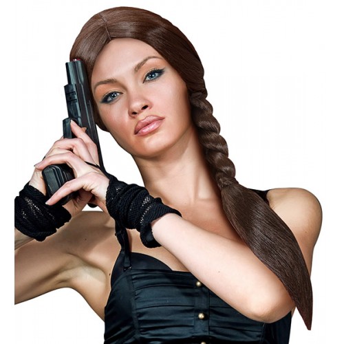 Αποκριάτικη περούκα Lara Croft T0740 Αποκριάτικα 