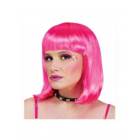 Αποκριάτικη περούκα καρέ ροζ black light 93032 Αποκριάτικα 