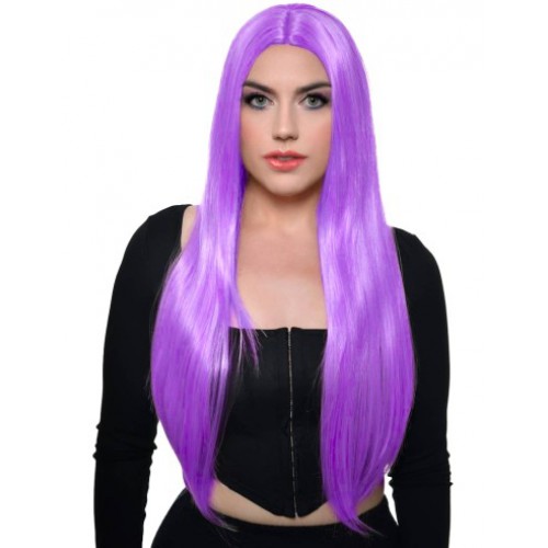 Αποκριάτικη περούκα μακριά μωβ 40 εκ. 92924 Αποκριάτικα 