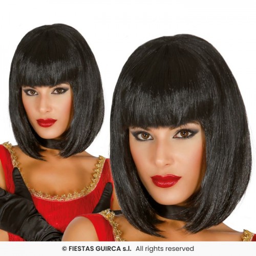 Αποκριάτικη περούκα καρέ μαύρο 46660 Αποκριάτικα 