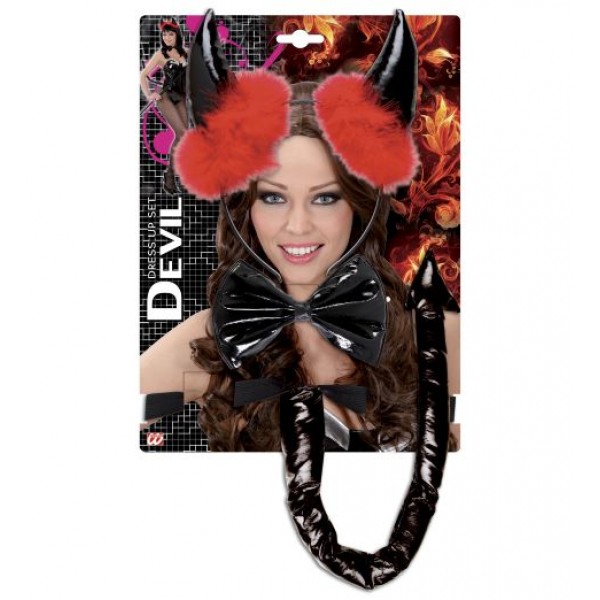 Σετ Διαβολάκι μαύρο βυνίλ Halloween 82340 Αποκριάτικα Σετ Διαβολάκι μαύρο βυνίλ Halloween 82340 Αποκριάτικα
