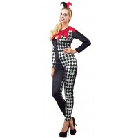 Στολή ενηλίκων Αρλεκίνα Πιερέτα τζέστερ Halloween 83800 Αποκριάτικα 