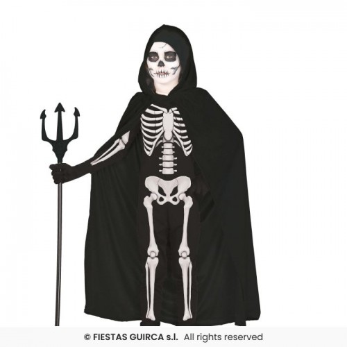 Κάπα μαύρη βελούδο με κουκούλα Halloween 100 εκ. 18985 Χειμωνιάτικα