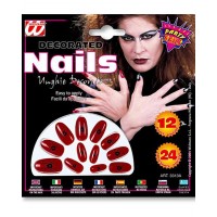 Αποκριάτικα νύχια κόκκινα αράχνες Halloween 33131 Αποκριάτικα 
