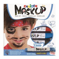 Χρώμα προσώπου σετ 3 χρώματα Carioca Maskup 32169 Αποκριάτικα 