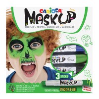Χρώμα προσώπου σετ 3 χρώματα Carioca Maskup 32170 Αποκριάτικα 