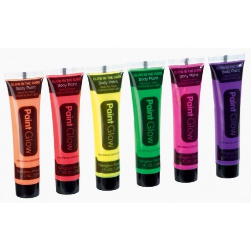 Αποκριάτικο χρώμα προσώπου φωσφορούχο fluo neon σε σωληνάριο 80802 Αποκριάτικα 