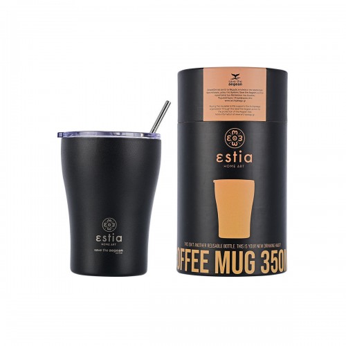 ΘΕΡΜΟΣ ESTIA COFFEE MUG SAVE THE AEGEAN 350ml MIDNIGHT BLACK 01-12083 Καλοκαιρινά