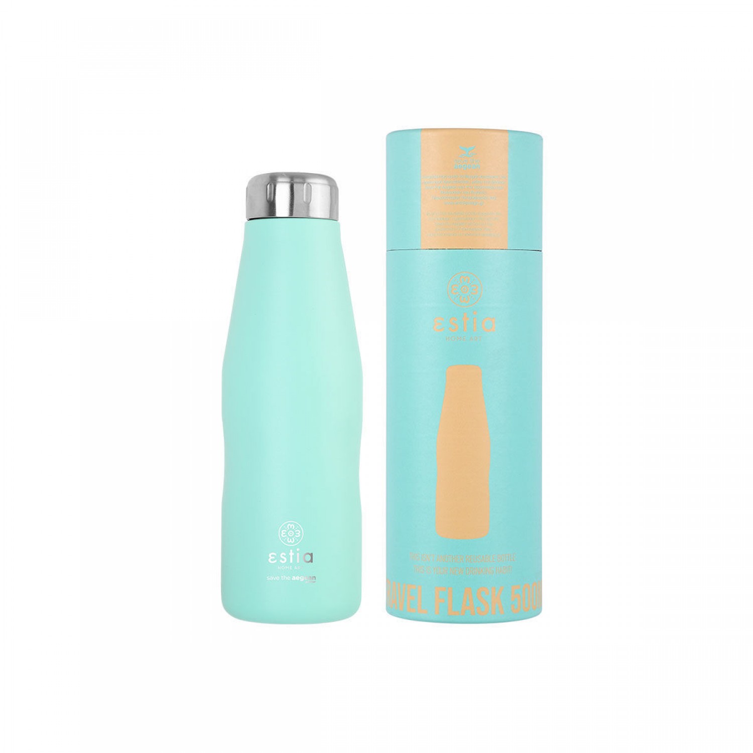 ΘΕΡΜΟΣ ESTIA TRAVEL FLASK SAVE THE AEGEAN 500ml BERMUDA GREEN 01-9793 Καλοκαιρινά ΘΕΡΜΟΣ ESTIA TRAVEL FLASK SAVE THE AEGEAN 500ml BERMUDA GREEN 01-9793 Καλοκαιρινά