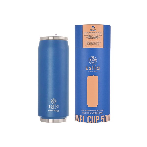 ΘΕΡΜΟΣ ESTIA TRAVEL CUP SAVE THE AEGEAN 500ml DENIM BLUE 01-12076 Καλοκαιρινά ΘΕΡΜΟΣ ESTIA TRAVEL CUP SAVE THE AEGEAN 500ml DENIM BLUE 01-12076 Καλοκαιρινά