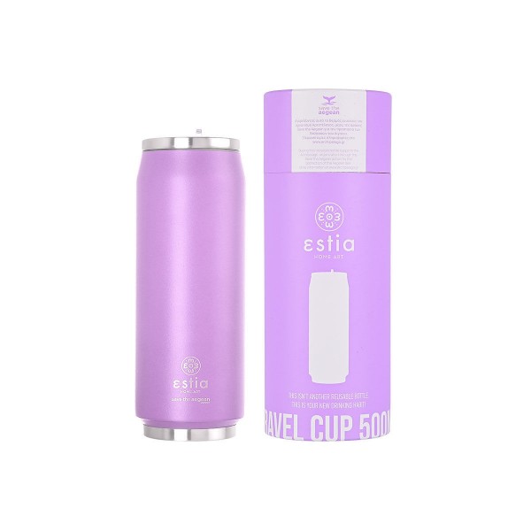 ΘΕΡΜΟΣ ESTIA TRAVEL CUP SAVE THE AEGEAN 500ml LAVENDER PURPLE 01-8581 Καλοκαιρινά ΘΕΡΜΟΣ ESTIA TRAVEL CUP SAVE THE AEGEAN 500ml LAVENDER PURPLE 01-8581 Καλοκαιρινά
