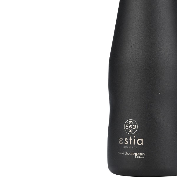 ΘΕΡΜΟΣ ESTIA TRAVEL FLASK SAVE THE AEGEAN 350ml MIDNIGHT BLACK 01-22297 Καλοκαιρινά