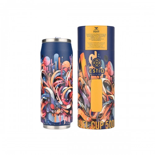 ΘΕΡΜΟΣ ESTIA TRAVEL CUP SAVE THE AEGEAN 500ml VIBRANT VORTEX 01-22662 Καλοκαιρινά