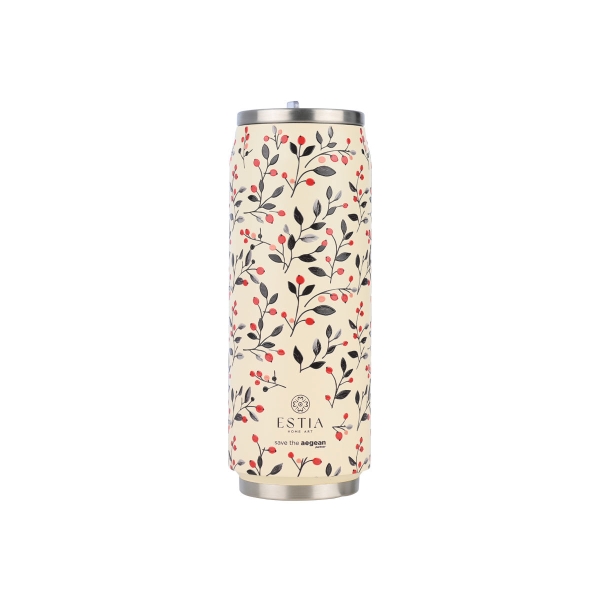 ΘΕΡΜΟΣ ESTIA TRAVEL CUP SAVE THE AEGEAN 500ml BLOOM BEIGE 01-31213 Καλοκαιρινά ΘΕΡΜΟΣ ESTIA TRAVEL CUP SAVE THE AEGEAN 500ml BLOOM BEIGE 01-31213 Καλοκαιρινά