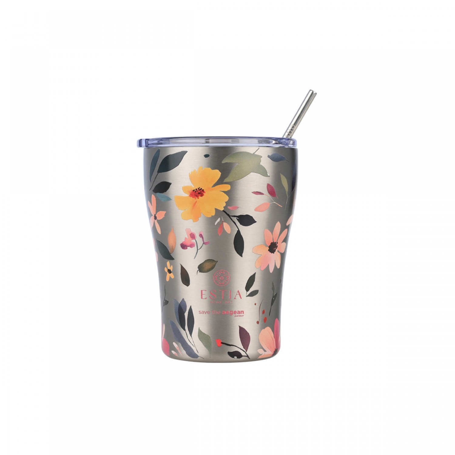ΘΕΡΜΟΣ ESTIA COFFEE MUG SAVE THE AEGEAN 350ml SILVER BOTANIC 01-31787 Καλοκαιρινά ΘΕΡΜΟΣ ESTIA COFFEE MUG SAVE THE AEGEAN 350ml SILVER BOTANIC 01-31787 Καλοκαιρινά