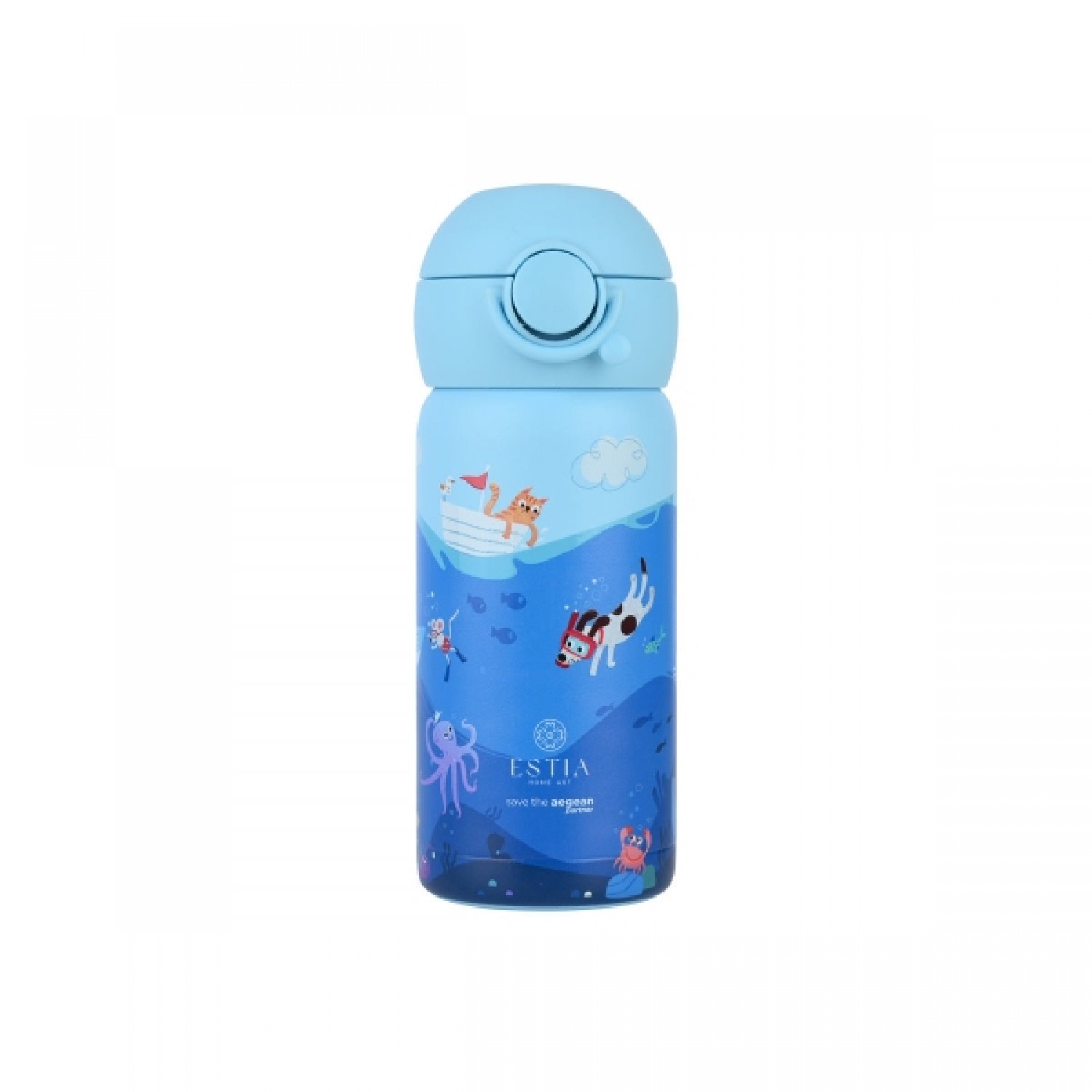 ΘΕΡΜΟΣ ESTIA ΠΑΙΔΙΚΟ WONDER BOTTLE SAVE THE AEGEAN 350ml OCEAN PLAY 01-33040 Καλοκαιρινά