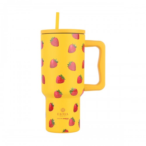 ΘΕΡΜΟΣ STRAW TUMBLER XL SAVE THE AEGEAN 900ml BERRY BRIGHT 01-32029 Καλοκαιρινά