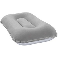 Μαξιλάρι φουσκωτό βελούδινο γκρι BestWay 42x26cm 67121 Καλοκαιρινά