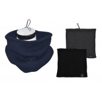 Λαιμός πλεκτός με fleece unisex μπλε 14344-1 Χειμωνιάτικα