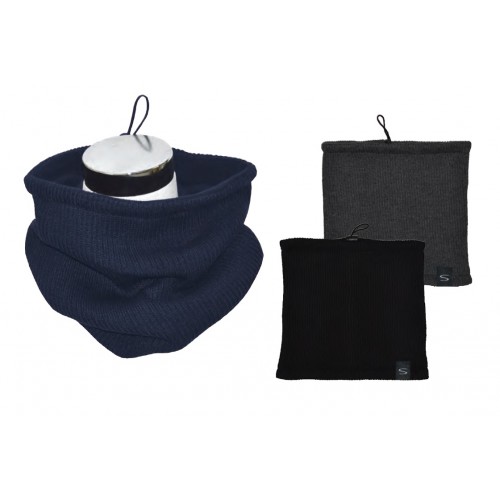 Λαιμός πλεκτός με fleece unisex μπλε 14344-1 Χειμωνιάτικα