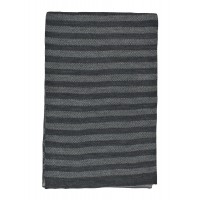 Κασκόλ unisex πλεκτό ριγέ γκρι 14275-2 Χειμωνιάτικα