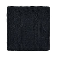 Λαιμός πλεκτός με fleece unisex μαύρος 14345-1 Χειμωνιάτικα