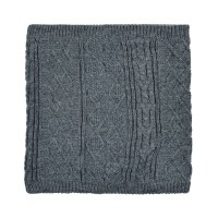 Λαιμός πλεκτός με fleece unisex γκρι 14345-2 Χειμωνιάτικα